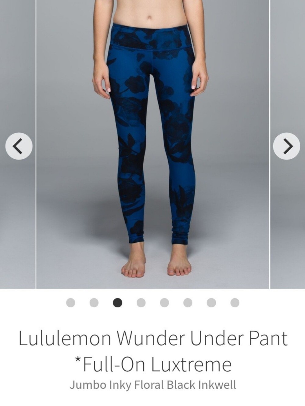 Lululemon Wunder Under  Navy and Black Leggings